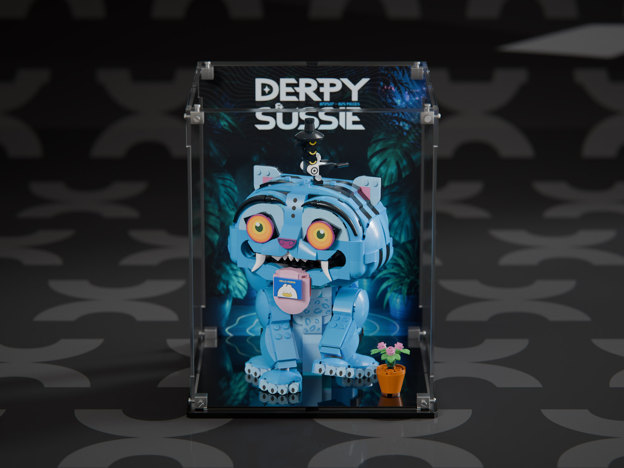 LEGO® Derpy Tiger and Sussie Bird (72537) Display Case