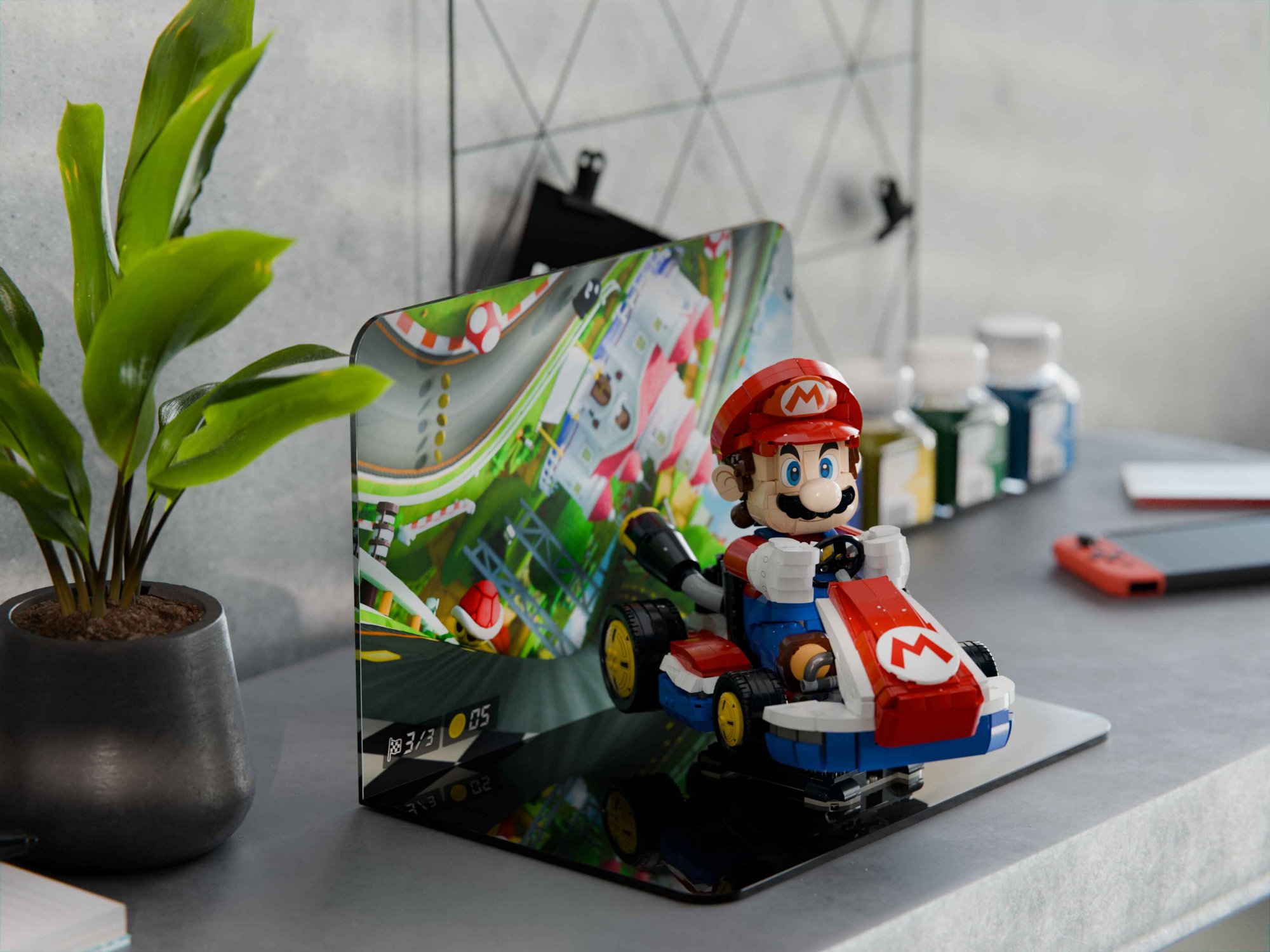LEGO® Mario Kart - Mario & Standard Kart (72037) SetScape Display