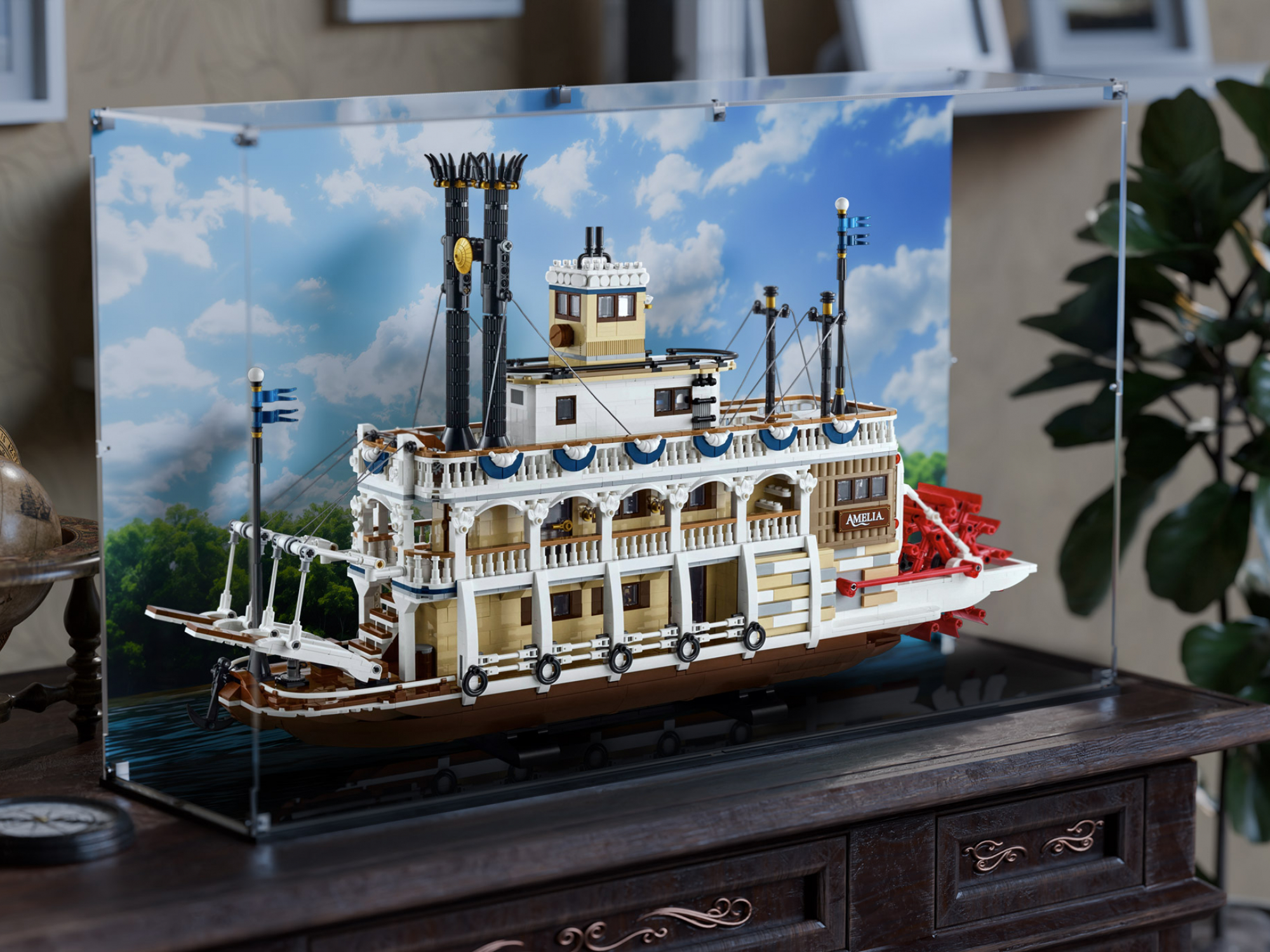 LEGO® River Steamboat (21356) Display Case
