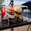 LEGO® Scuderia Ferrari F1 Hamilton & Leclerc Helmets (43014 & 43022) Display Case