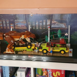 Review image from customer of the LEGO® Jurassic Park T. rex Breakout (76956) Display Case