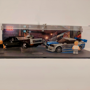 Review image from customer of the LEGO® Speed Champions - The Fast Saga - Nissan Skyline GT-R (76917) and Dodge Charger R/T (76912) Display Case